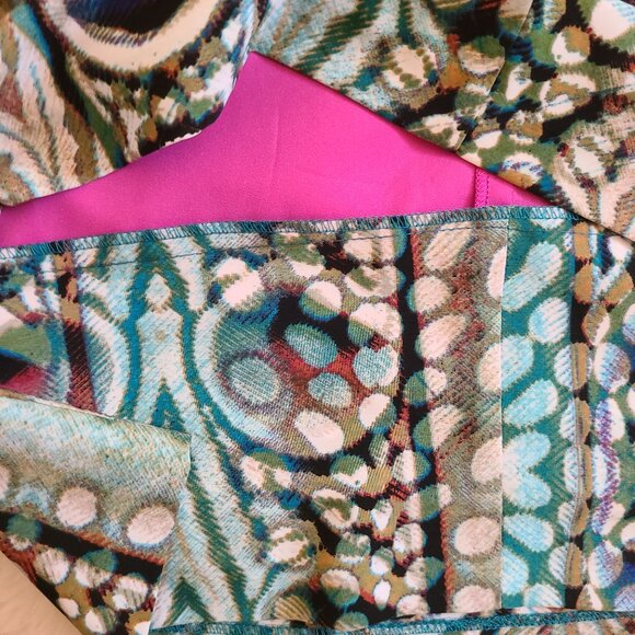 Andrew Marc Geometric Pattern Sleeveless - Sz 2 - Picture 7 of 8